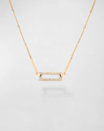 Lana Flawless Open Tag Pendant On Laser Rectangle Chain In Gold