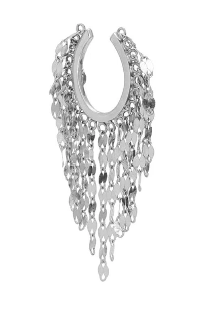 Lana Fringe Statement Ear Cuff In Neutral