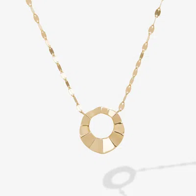 Lana Geometric Crinkle Pendant Necklace 14k In Gold
