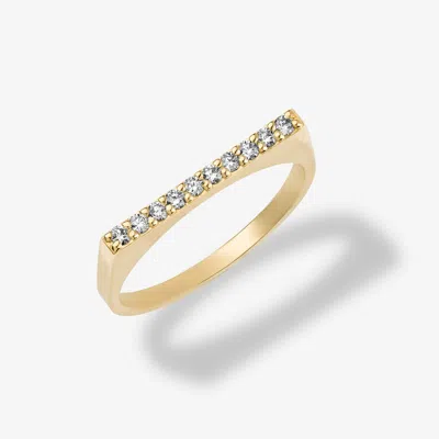 Lana Geometric Single Band Diamond Ring 14k In Gold