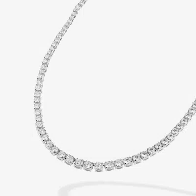 Lana Graduating Diamond Tennis Necklace 14k In Transparent