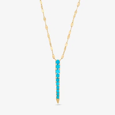 Lana Graduating Turquoise Drop Necklace 14k In Blue