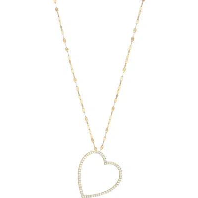 Lana Hanging Heart 14k Gold Diamond Pendant Necklace In Purple