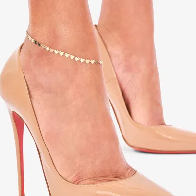 Lana Heart Disc Chain Anklet 14k In Gold