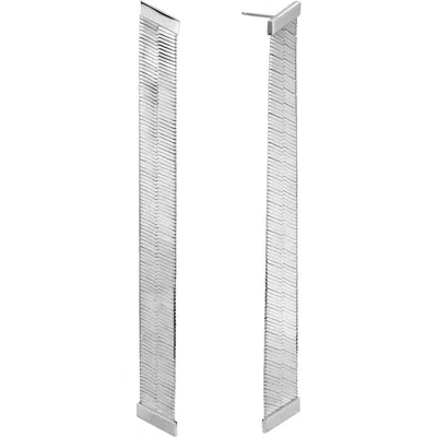 Lana Herringbone Linear Earrings In White