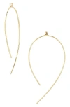 Lana Diamond Wire Hoop Earrings In Gold