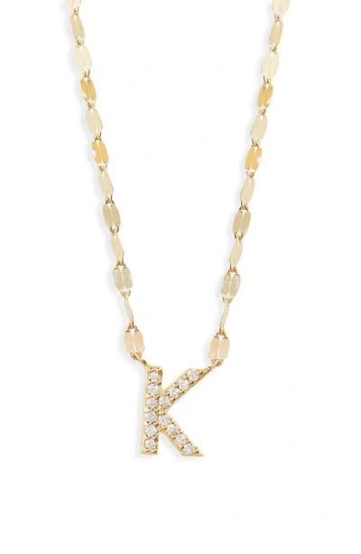 Lana Initial Pendant Necklace In Yellow Gold