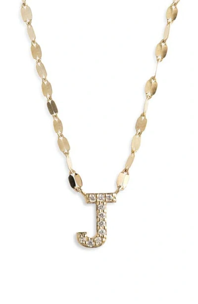 Lana Initial Pendant Necklace In Yellow Gold J