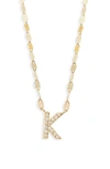 Lana Initial Pendant Necklace In Yellow Gold K