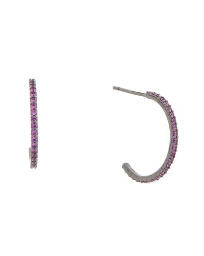 Lana Jewelry 14k 0.45 Ct. Tw. Pink Half Circle Earrings In Black