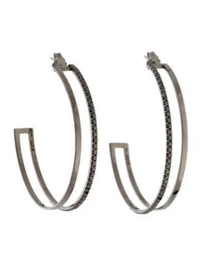 Pre-owned Lana 14k 1.26ctw Diamond Hoop Earrings In Multi