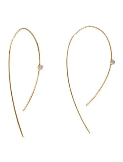 Pre-owned Lana 14k Diamond Hoop Earrings In Multi