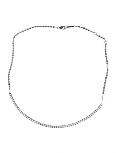 Pre-owned Lana 14k Diamond Large Flawless Curved Necklace, 15" In Multi