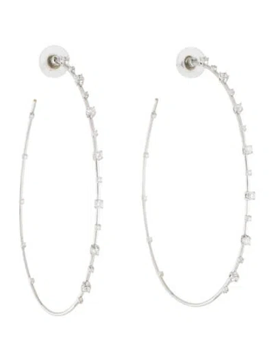 Pre-owned Lana 14k Diamond Large Hoop Earrings In Multi