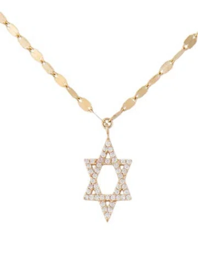 Pre-owned Lana 14k Diamond Star Of David Pendant Necklace, 18" In Multi