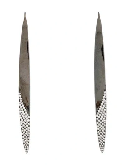 Pre-owned Lana 14k Diamond Upside Down Earrings In Multi