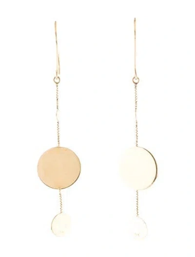 Pre-owned Lana 14k Disc Drop Earrings In Multi