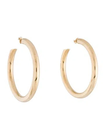 Pre-owned Lana 14k Edge Hollow Hoop Earrings In Multi