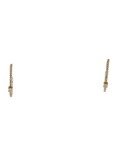 Pre-owned Lana 14k Flawless Diamond Hoop Earrings In Multi