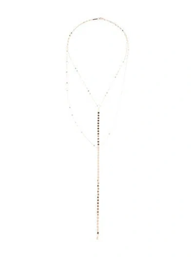 Pre-owned Lana 14k Nude Blake Chain Drop Necklace, 21" In Multi