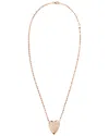 Lana Jewelry 14k Rose Gold 0.14 Ct. Tw. Diamond Taken Heart Necklace In Multi