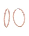 Lana Jewelry 14k Rose Gold 3.57 Ct. Tw. Diamond Scattered Edge Hoops