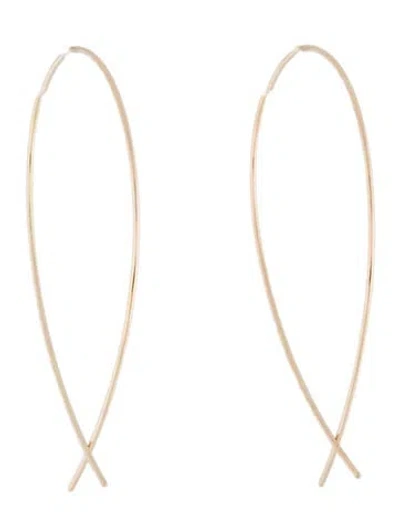 Pre-owned Lana 14k Small Upside Down Hoop Earrings In Multi