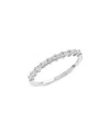 Lana Jewelry 14k White Gold Diamond Baguette Stack Ring