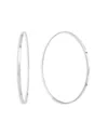 Lana Jewelry 14k White Gold Magic Flat Medium Hoop Earrings In White
