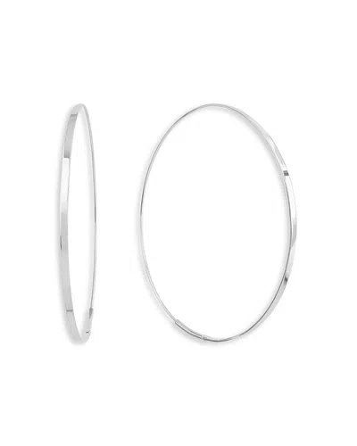 Lana Jewelry 14k White Gold Magic Flat Medium Hoop Earrings