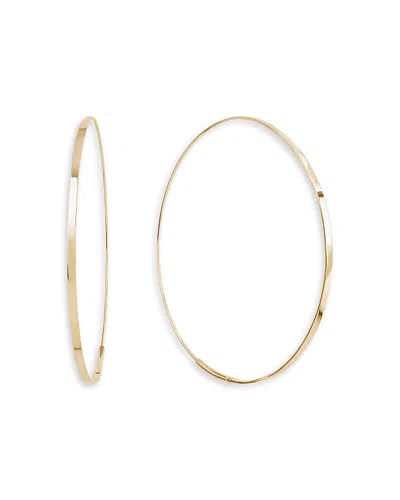 Lana Jewelry 14k White Gold Magic Flat Medium Hoop Earrings