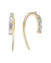 Lana Jewelry 14k Yellow Gold Diamond Baguette Threader Earrings In Gold
