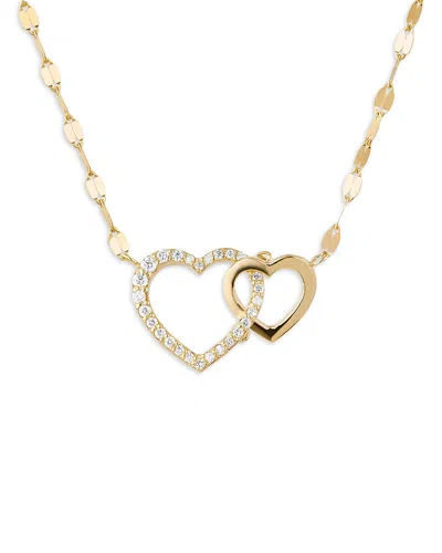 Lana Interlocking Diamond Heart Pendant Necklace 14k In Gold