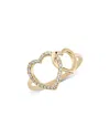 Lana Jewelry 14k Yellow Gold Diamond Double Heart Ring In Gold