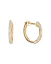 Lana Jewelry 14k Yellow Gold Diamond Pave Huggie Hoop Earrings