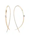 Lana Jewelry 14k Yellow Gold Diamond Upside Down Hoop Threader Earrings In Gold