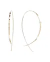 Lana Jewelry 14k Yellow Gold Diamond Upside Down Hoop Threader Earrings In Gold
