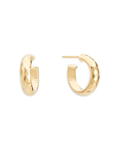 Lana Jewelry 14k Yellow Gold Faceted Disco Small Hoop Earrings