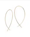 Lana Jewelry 14k Yellow Gold Or 14k White Gold Upside Down Hoop Threader Earrings