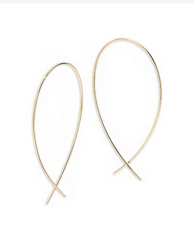 Lana Jewelry 14k Yellow Gold Or 14k White Gold Upside Down Hoop Threader Earrings
