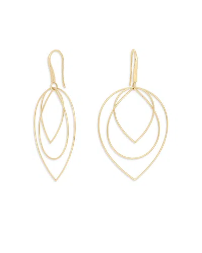 Lana Jewelry 14k Yellow Gold Three Tier Multi Shape Drop Earrings