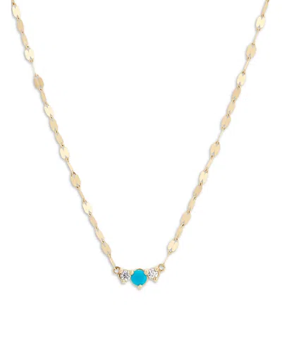 Lana Jewelry 14k Yellow Gold Turquoise & Diamond Pendant Necklace, 18