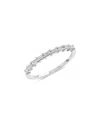 Lana Jewelry 14k White Gold Diamond Baguette Stack Ring In Metallic