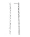 Lana Jewelry Baguette Diamond Tennis Linear Drop Earrings In 14k Yellow Or White Gold, 0.55 Tcw In Metallic