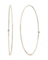 Lana Jewelry Diamond Large Hoop Earrings In 14k Yellow Gold, 0.04 Tcw In Gold