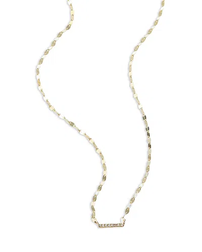 Lana Jewelry Diamond Mini Bar Pendant Necklace In 14k Yellow Or White Gold, 0.04 Tcw