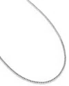 Lana Jewelry Diamond Skinny Tennis Necklace In 14k White Gold, 1.47 Tcw In Metallic