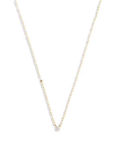 Lana Jewelry Diamond Solitaire Pendant Necklace In 14k Yellow Gold, 0.11 Tcw