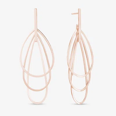 Lana Jewelry Flat Shiny Three Tier Hoops In Gold