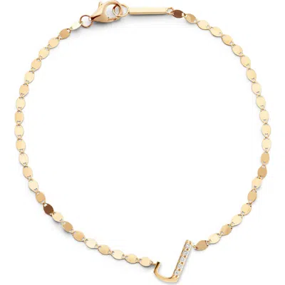 Lana Jewelry Get Personal Diamond Initial Charm Bracelet In Gold
